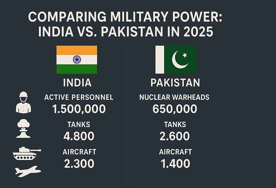 Comparing Military Power India vs. Pakistan in 2025
